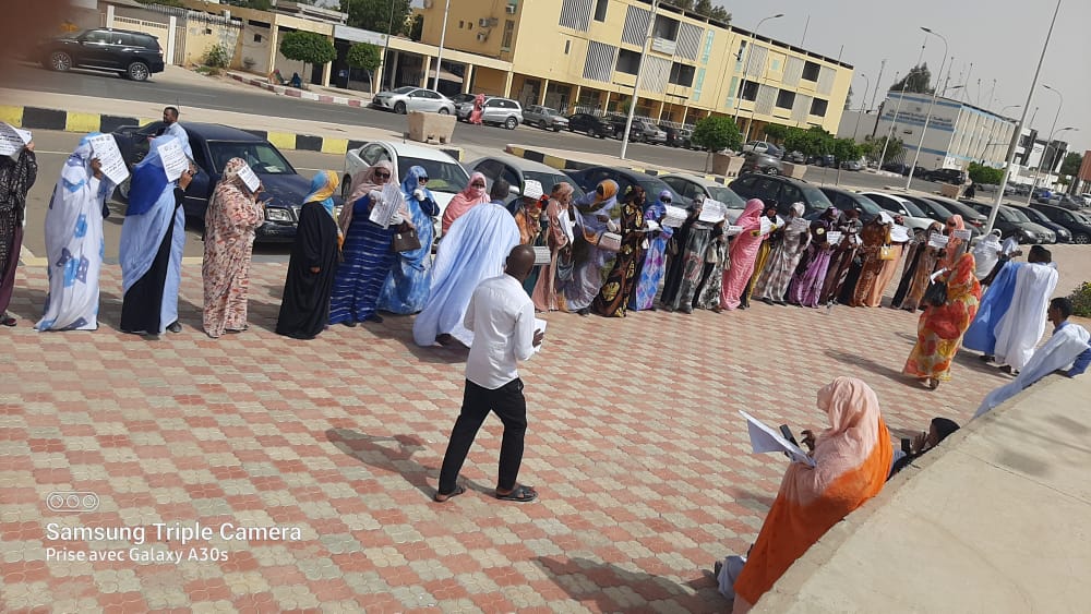 Rassemblement des enseignants grévistes à la Place de la Liberté de Nouakchott